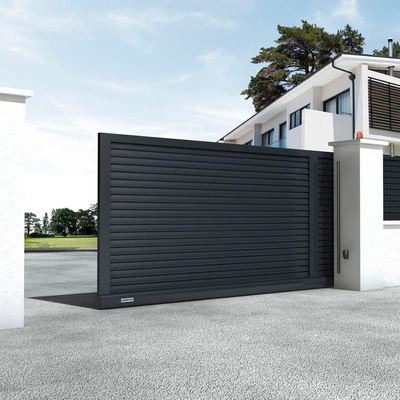 Customized Aluminum Sliding Gate Easily Assembled Yard Decorative Entry Barrier Gate Driveway