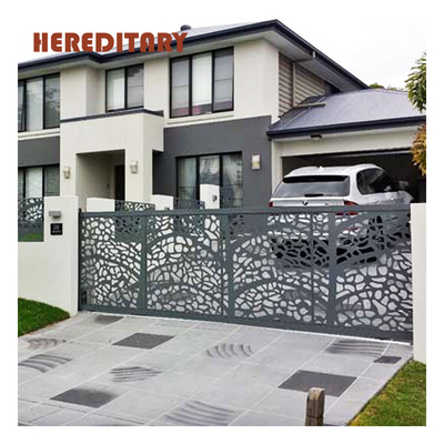 Modern House Used Safety Driveway Sliding Gate CNC Design For Foundation Track